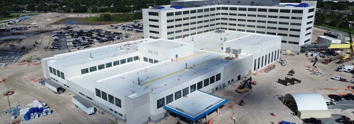 Lightning protection system installation during new home construction phase.
