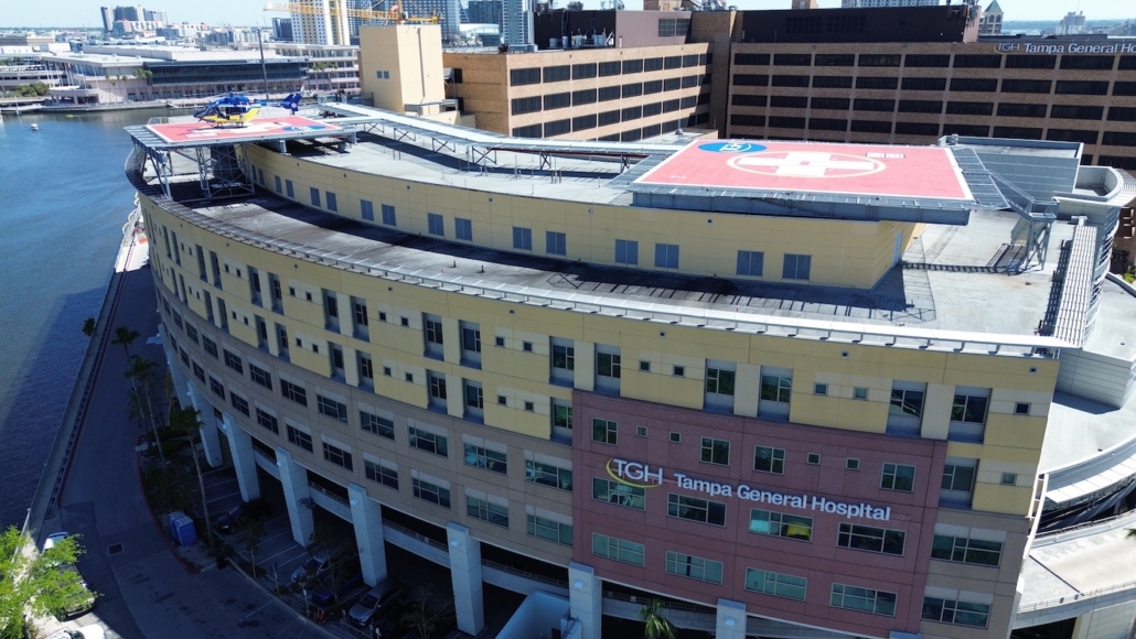 Tampa General Hospital lightning install