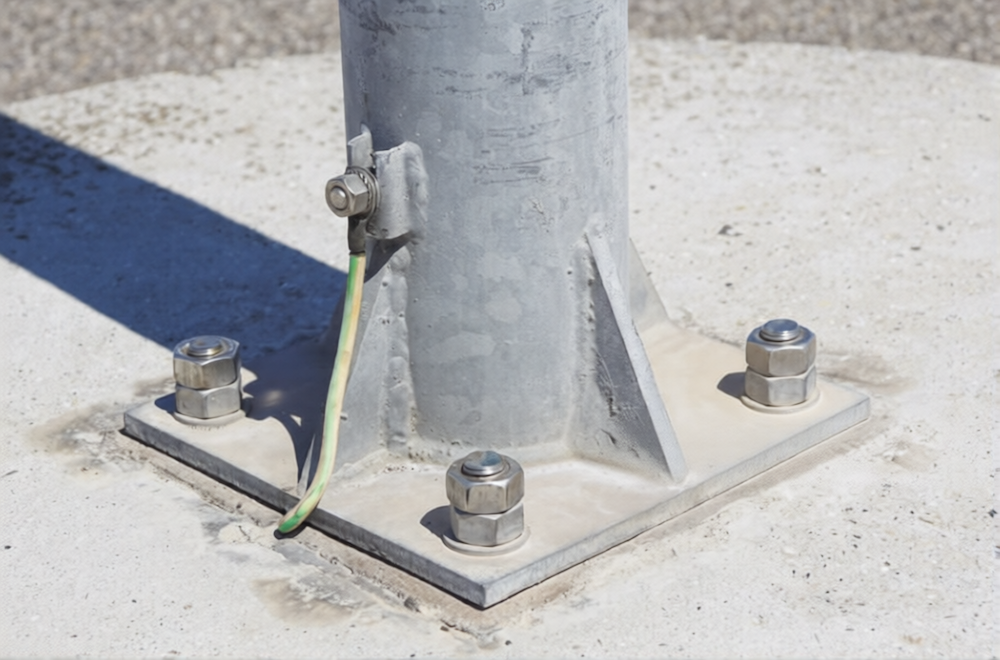 Grounding electrode installation for a park lightning protection system
