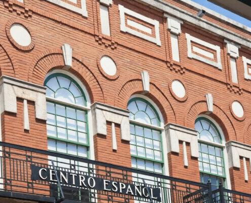 retrofit lightning protection system installation on older commercial building roofline