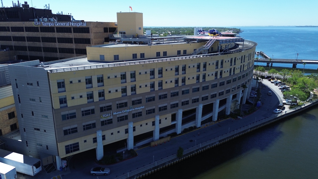 Tampa General Hospital helipad lightning protection system installed by All South Lightning Protection