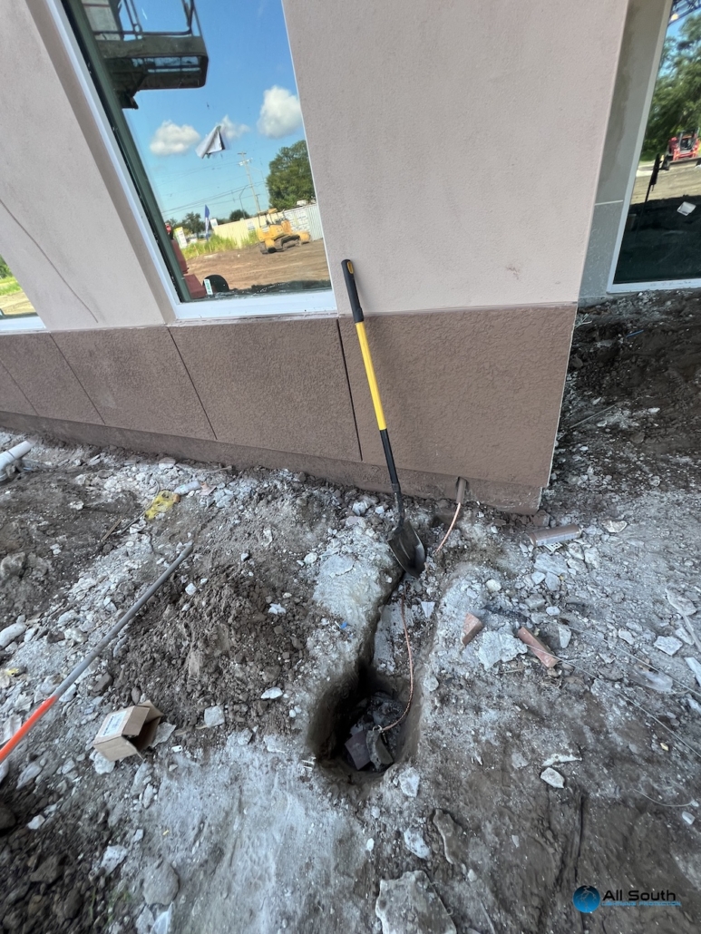 Ground resistance testing at a commercial facility in Florida as part of NFPA 780 lightning protection inspection
