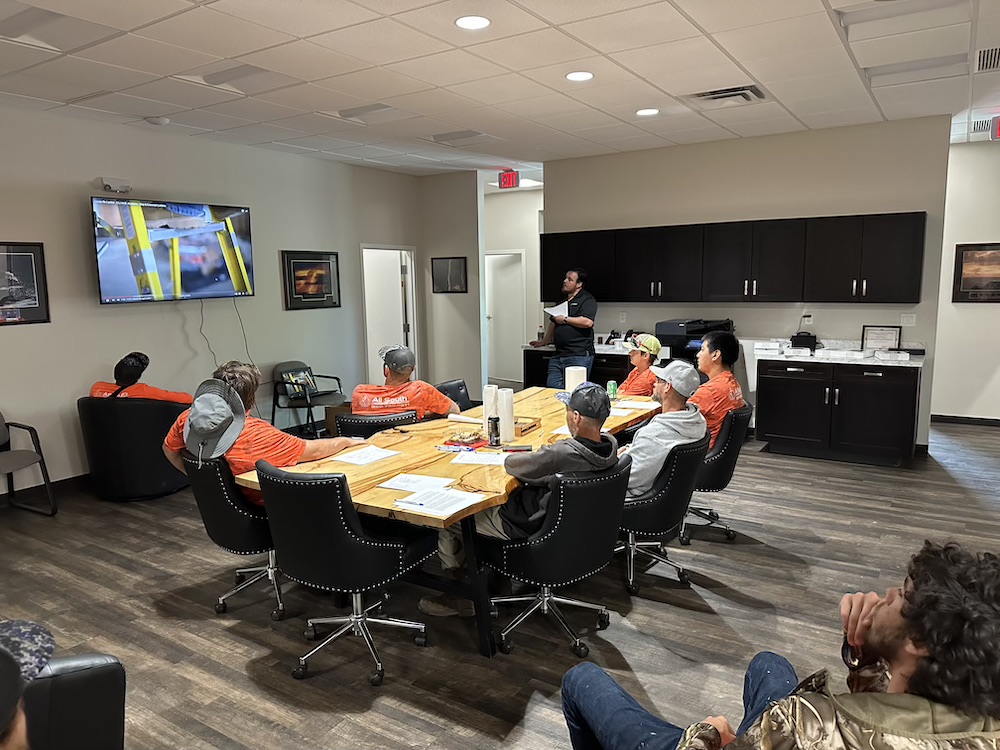 Florida commercial building during lightning storm illustrating lightning safety week tips