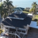 Waterfront Jacksonville home with lightning protection air terminals installed on roof ridge