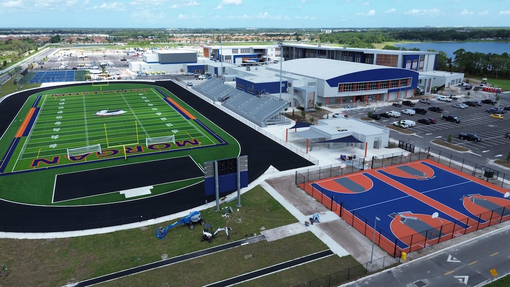 Lightning protection grounding system at a Tampa-area school athletic field